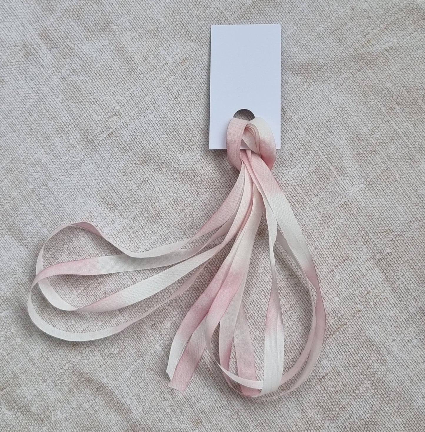 touch of pink 7mm hand dyed silk ribbon