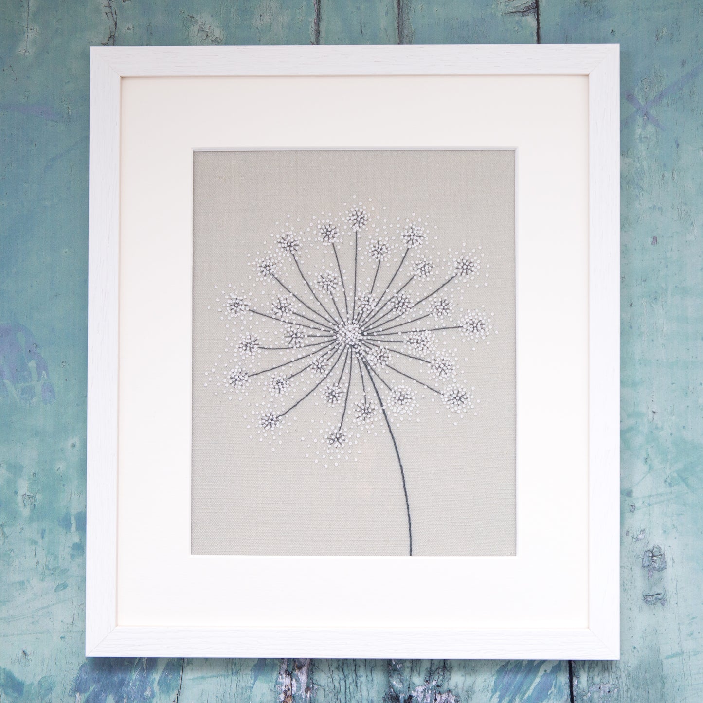 Ammi Majus from above kit finished and framed with a white frame and mount