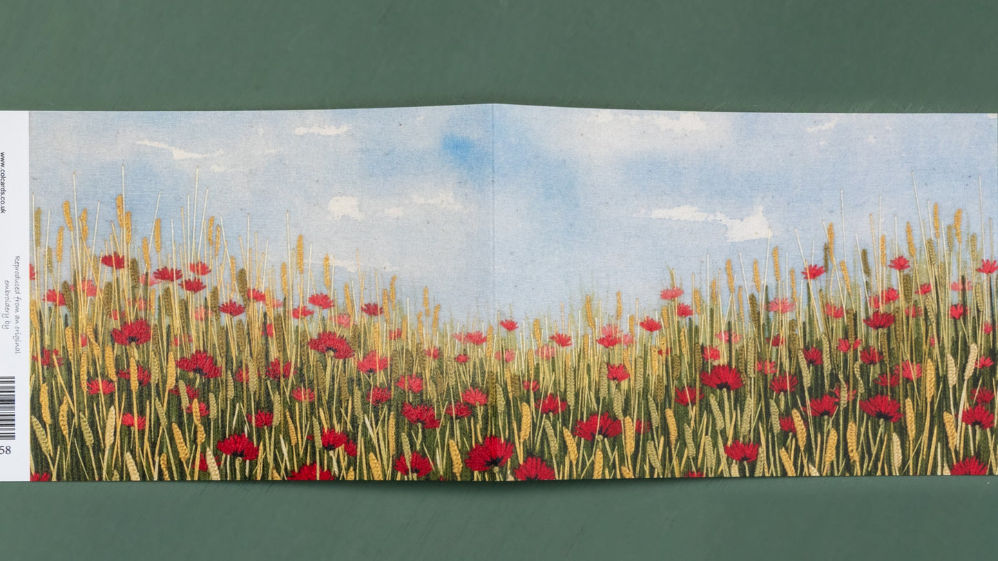 Red poppies in a cornfield. It's all about remembrance.