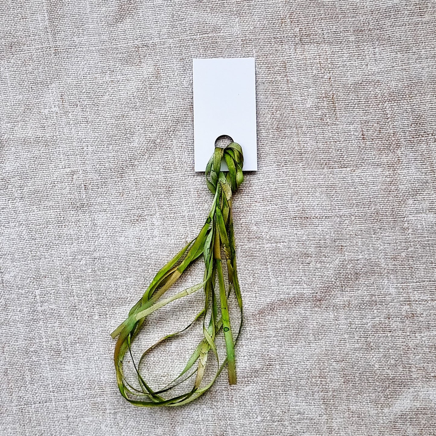 No.19 4mm fern hand dyed silk ribbon