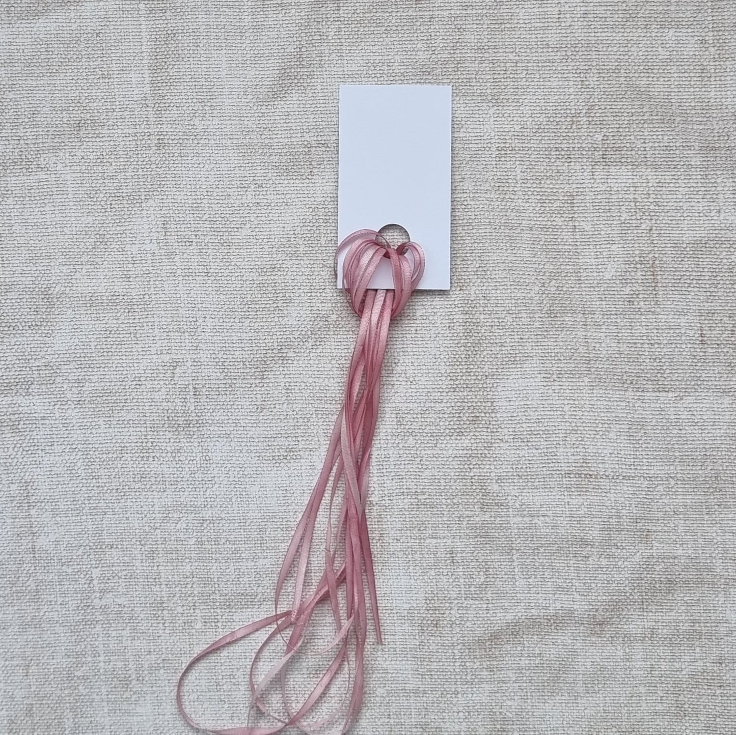 No.45 2mm dusty pink hand dyed silk ribbon