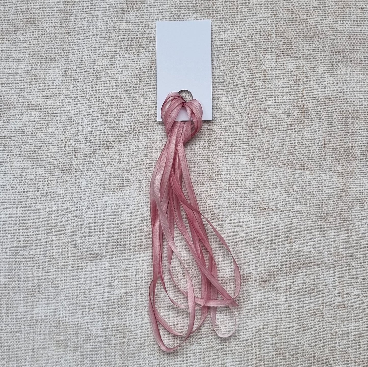 No.45 4mm dusty pink hand dyed silk ribbon