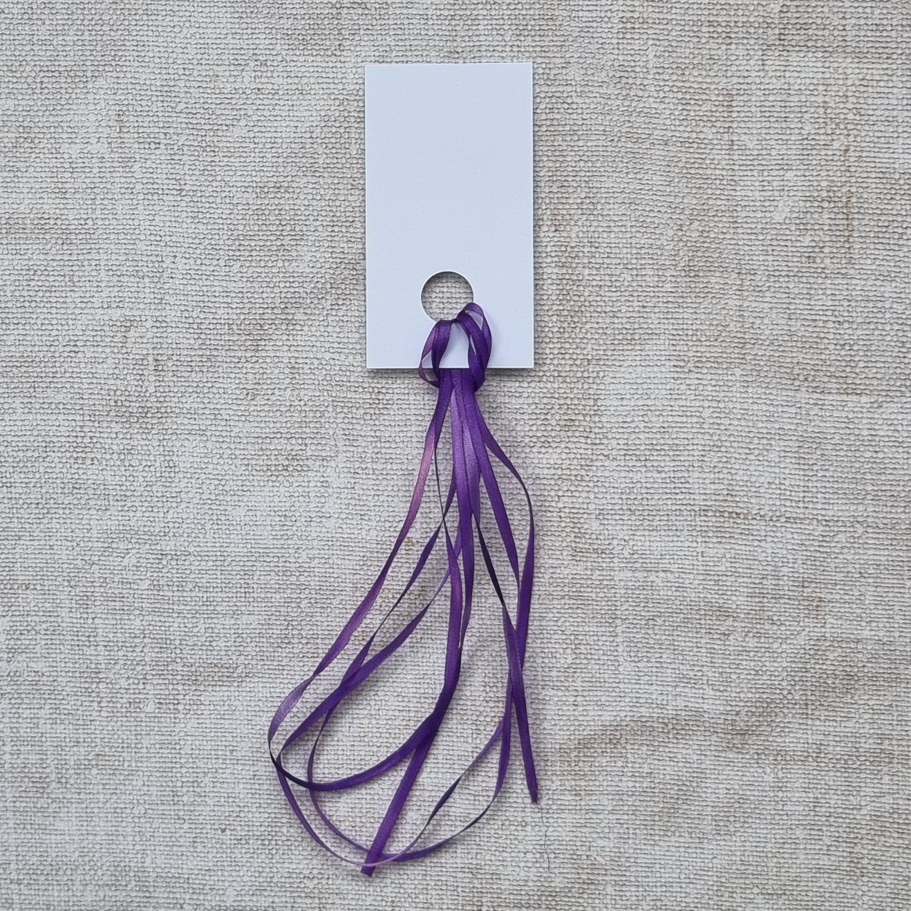No.96 2mm deepest purple hand dyed silk ribbon
