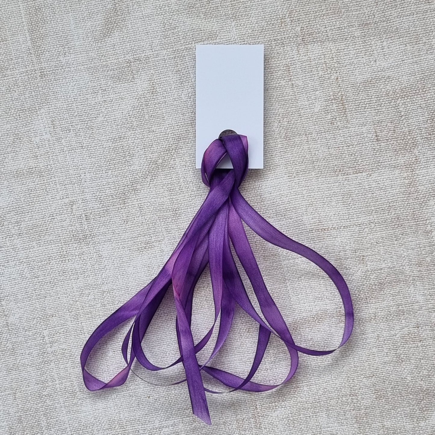 deepest purple 7mm hand dyed silk ribbon