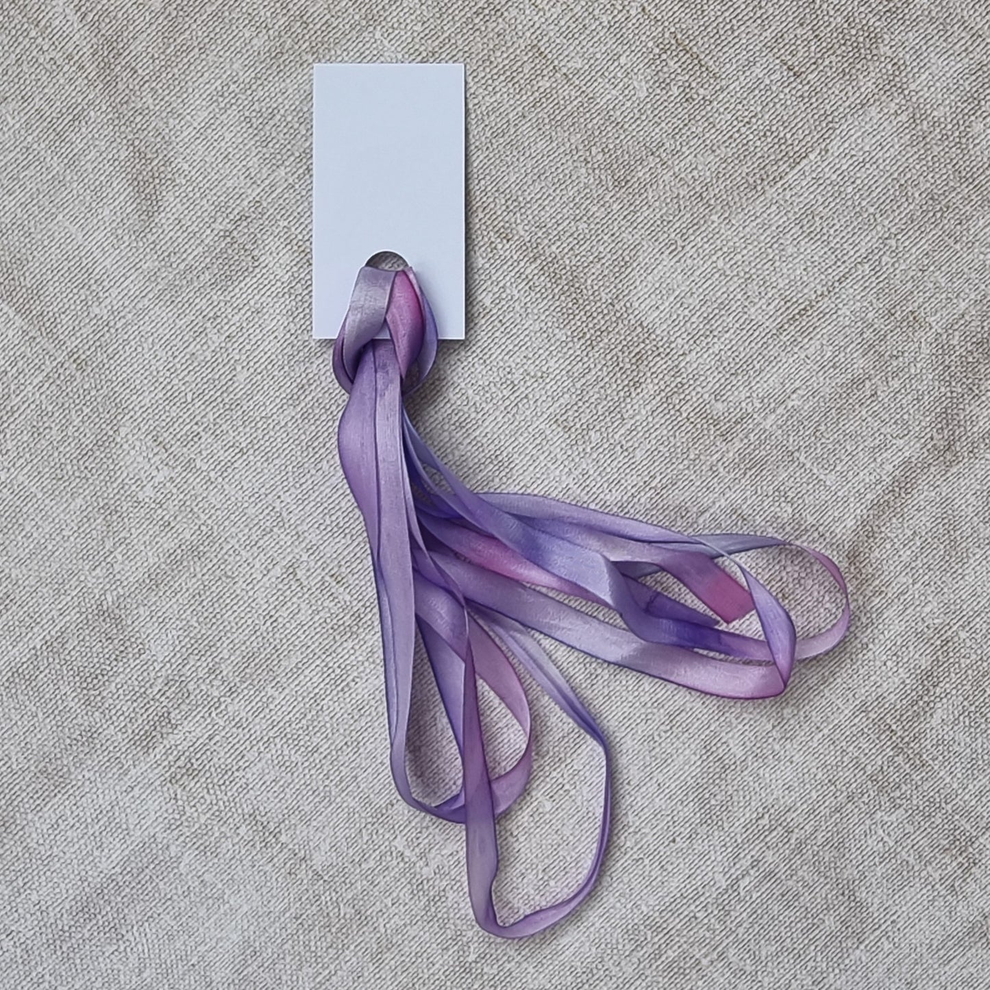 No. 73 7mm Lilac dazzle hand dyed silk ribbon