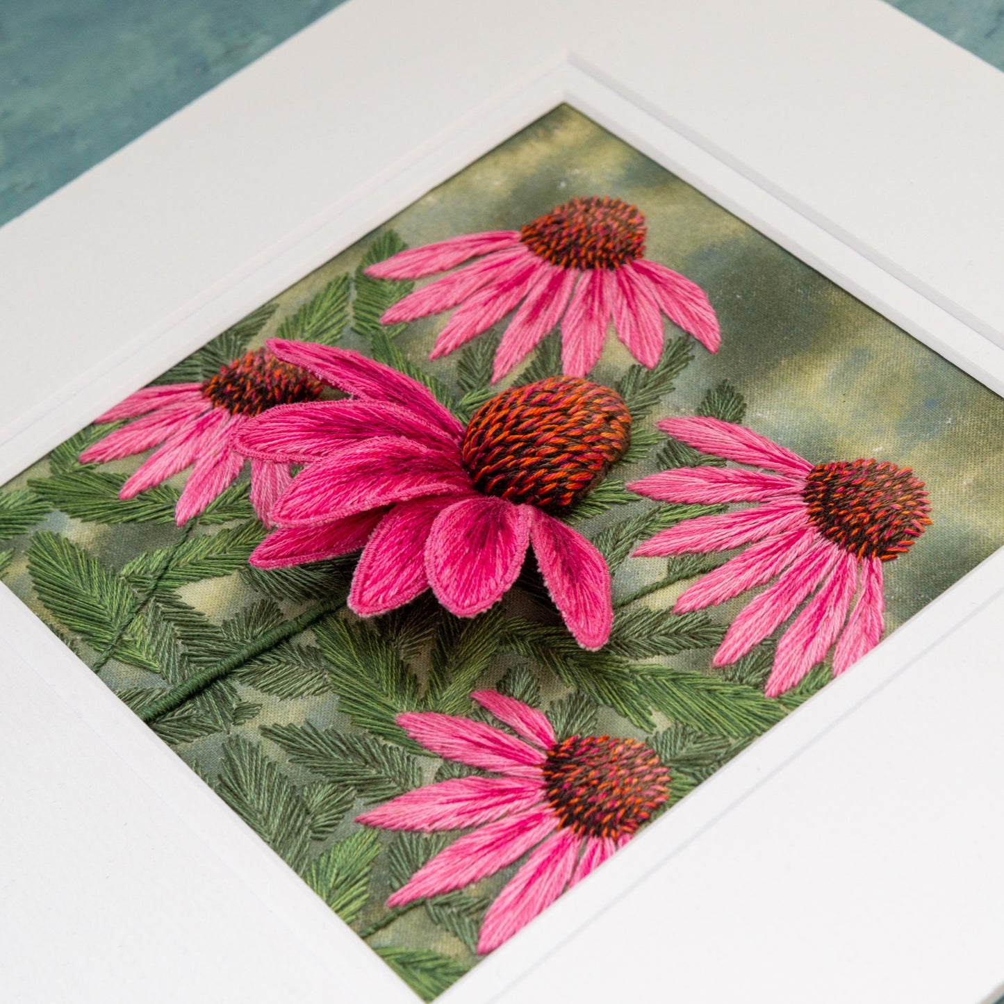 pink echinacea stump work