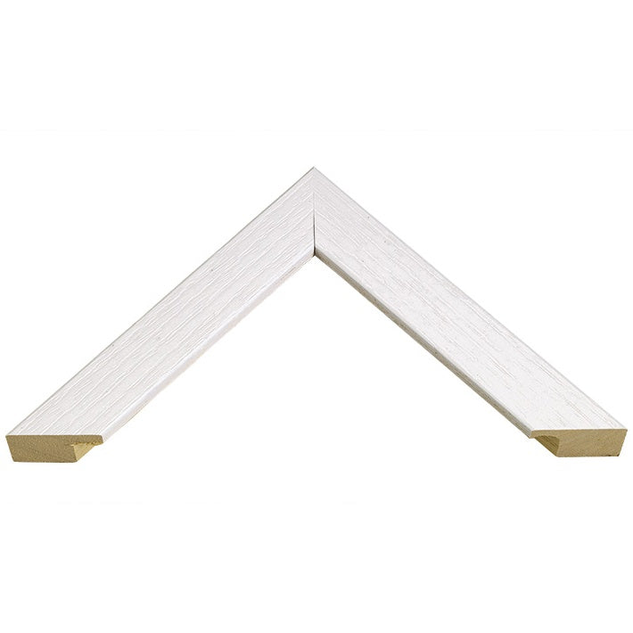 Close up showing the detail of the corner of a white frame