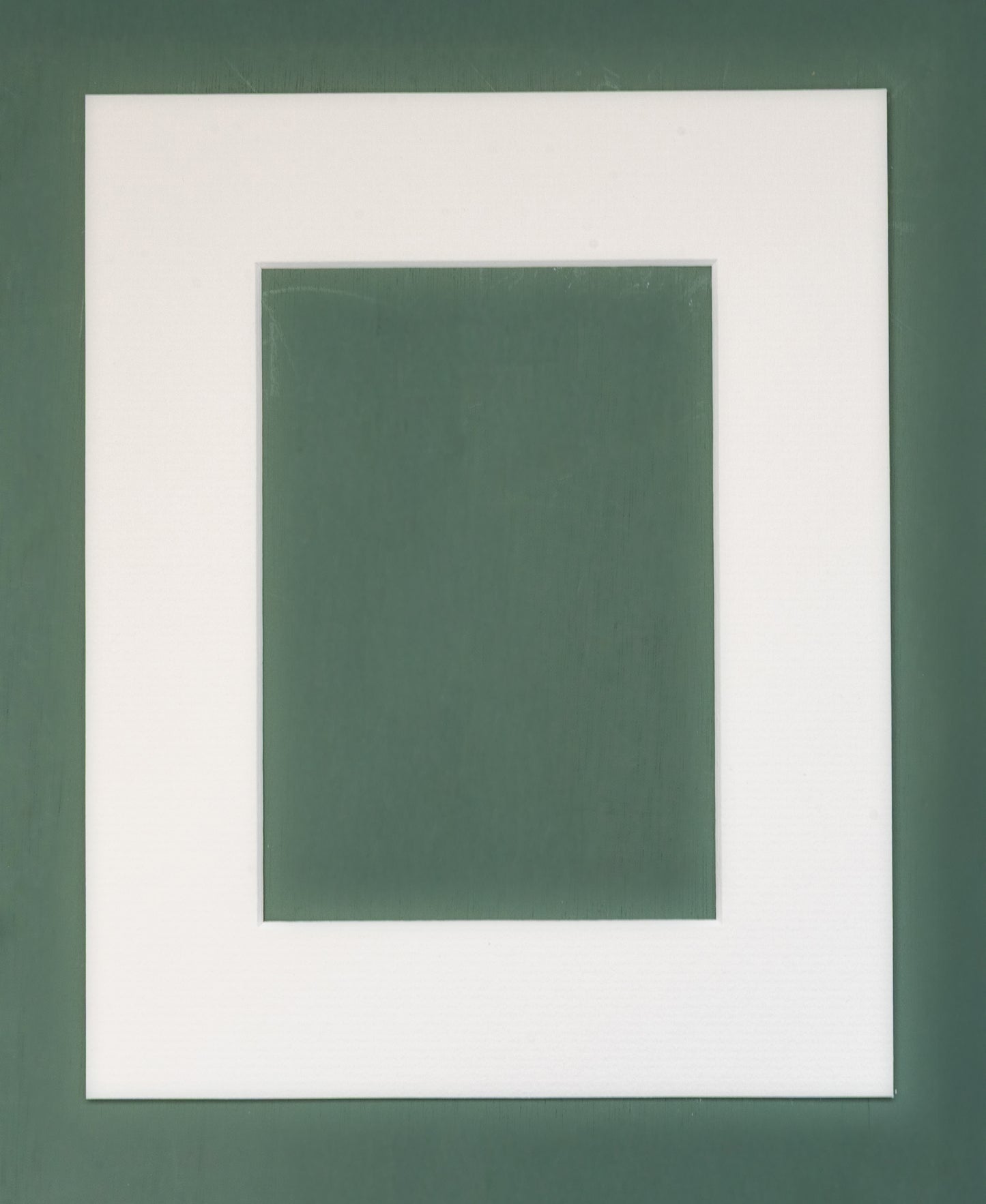 White portrait rectangular mount