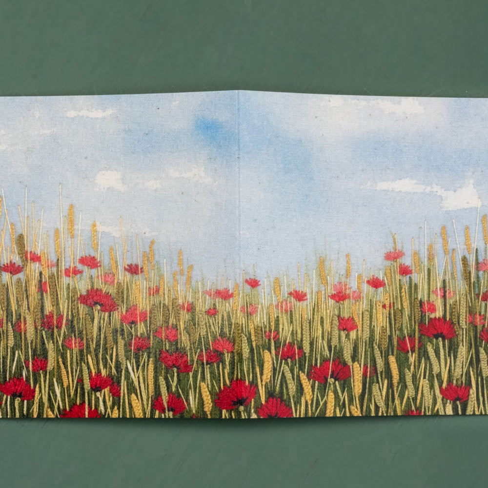 Red poppies in a cornfield. It's all about remembrance.
