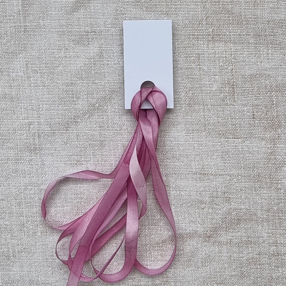No.44 7mm Rose Ash hand dyed silk ribbon