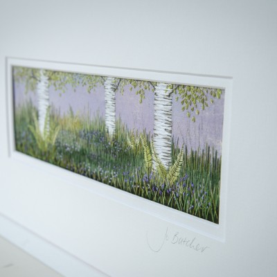 silver birches   bluebells hand embroidery jo butcher